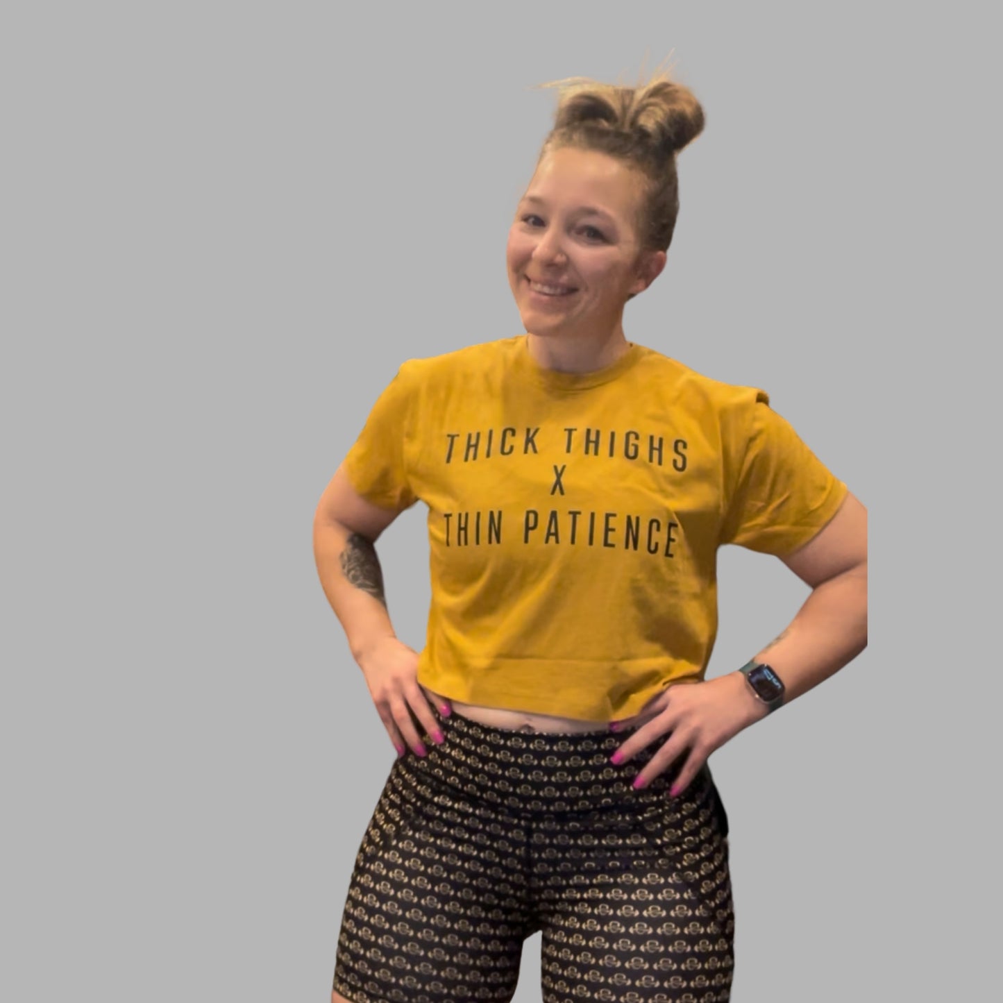 LR Thick Thighs cropped tee *preorder*