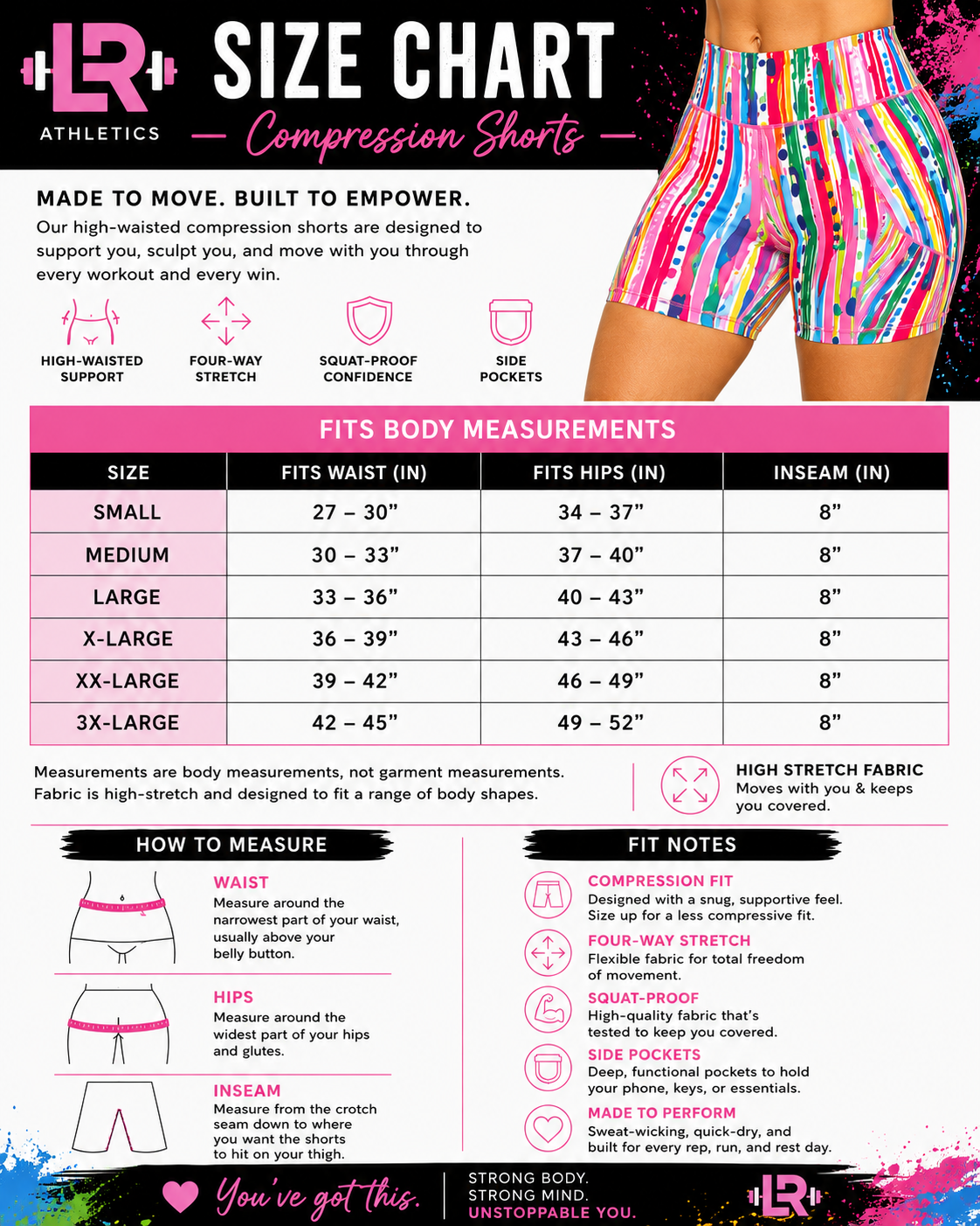 Creative Soul-Long Compression with pockets *New Design*