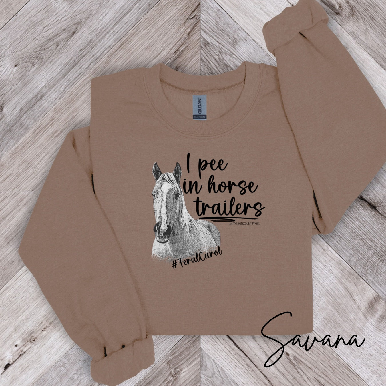I pee in horse trailers-Crewneck Sweatshirt