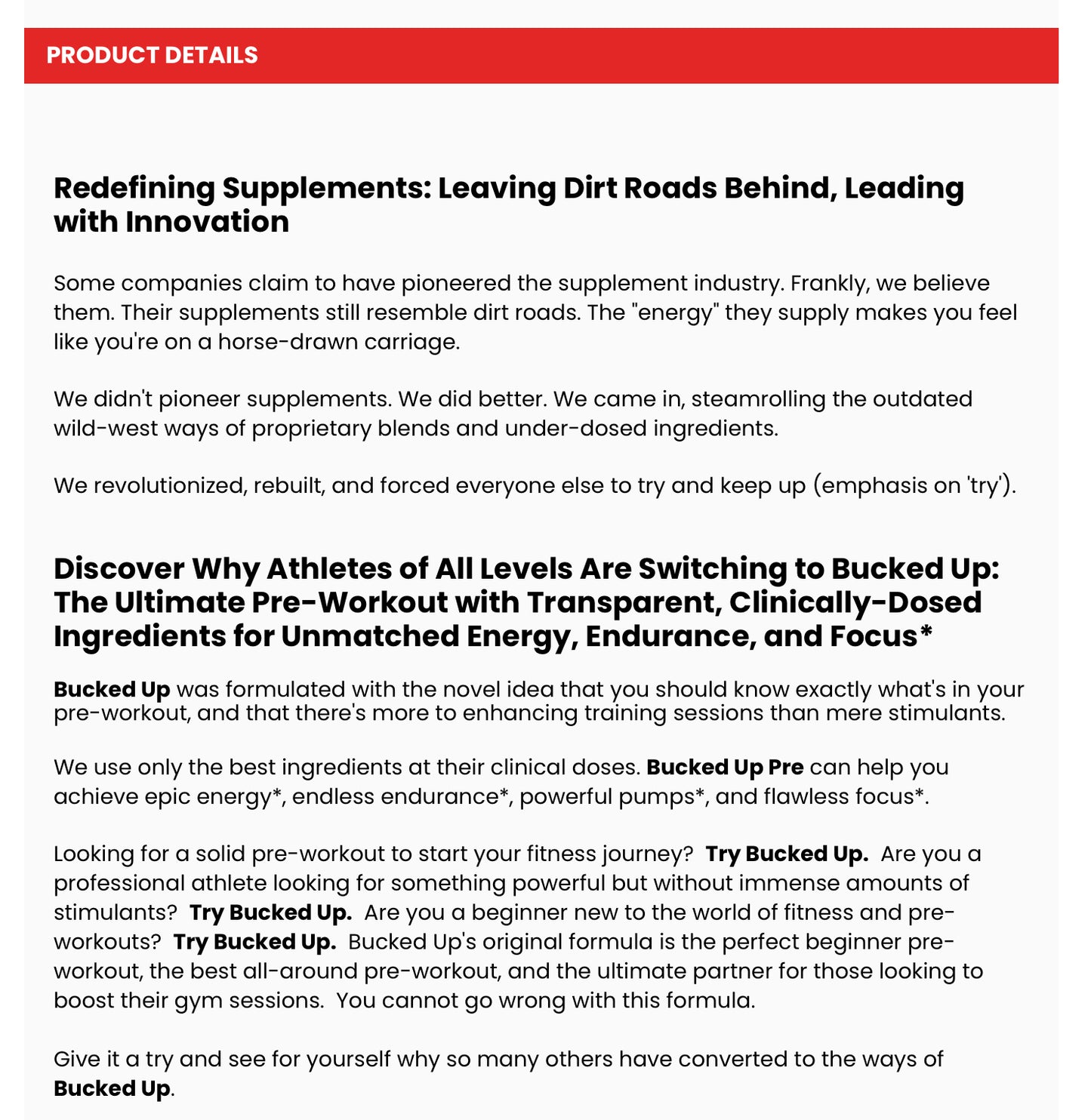 Bucked Up® Pre-Workout