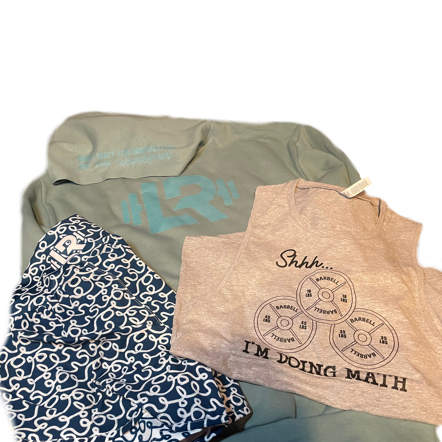 LR Shhh Math  heather grey Tank * preorder*