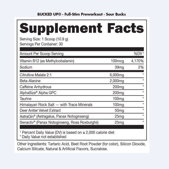 Bucked Up® Pre-Workout