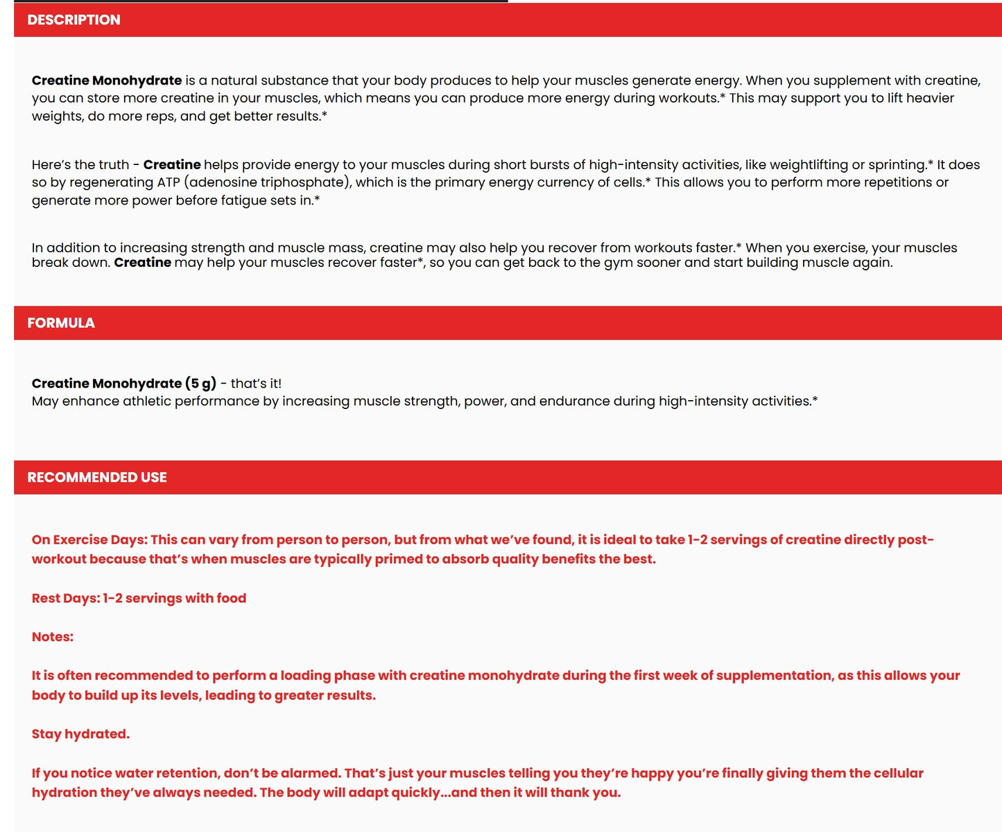 Creatine Monohydrate
