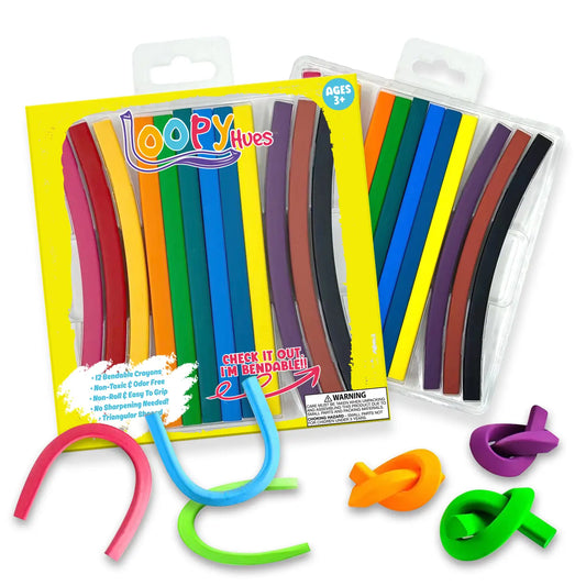 Loopy Hues - Bendable Crayons - 12 Pack Triangles