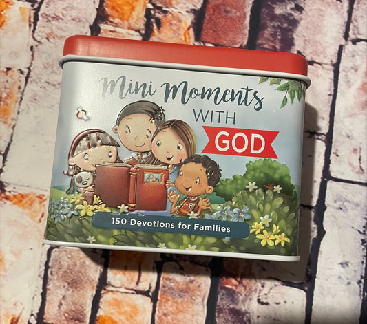 Mini Moments With God Devotional Cards in a Tin